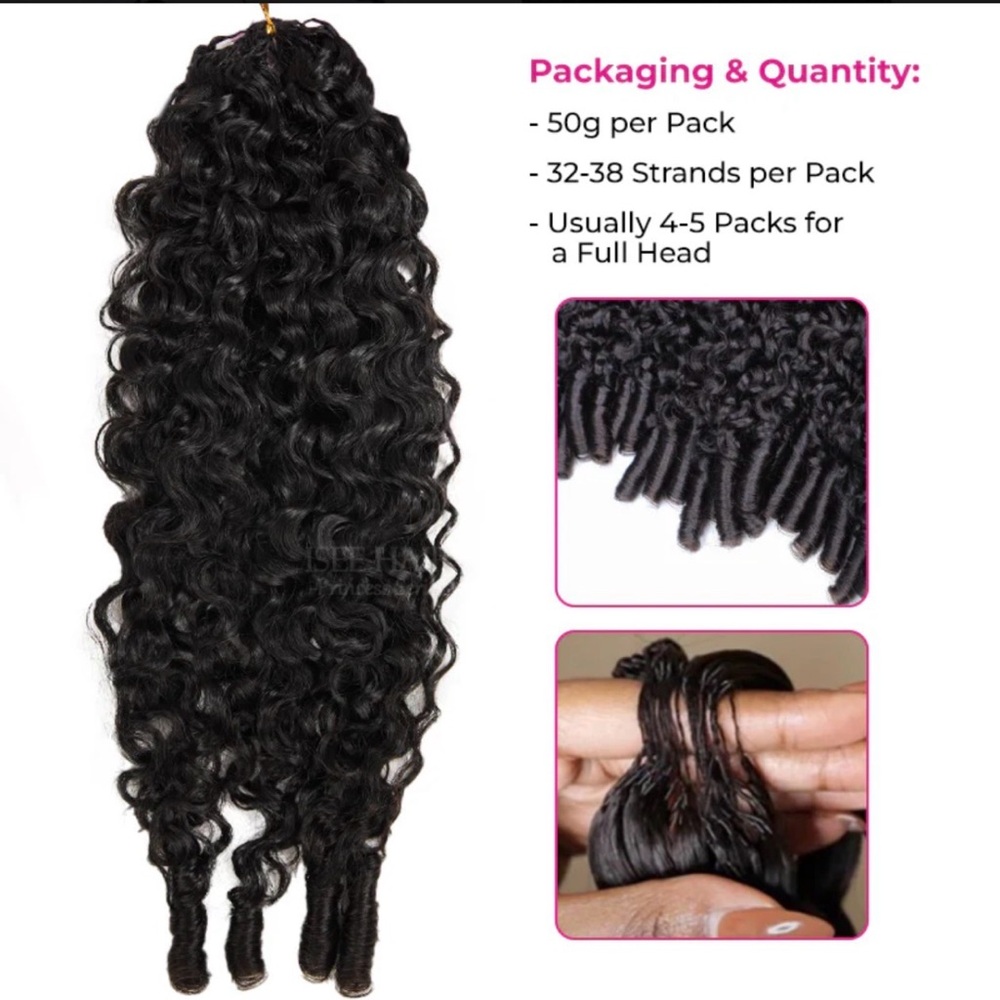 ISEE Burmese Curly Crochet Human Hair - Picture 2 of 7